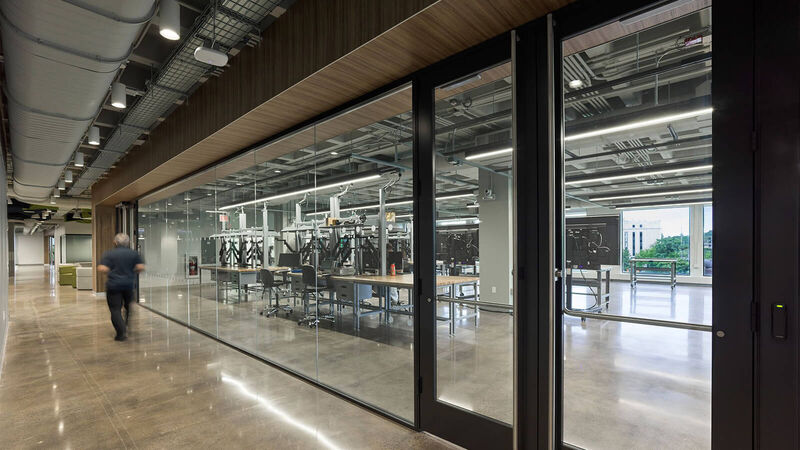 Doors Double Glazed Aluminum Framed CWRU Human Fusions Institute