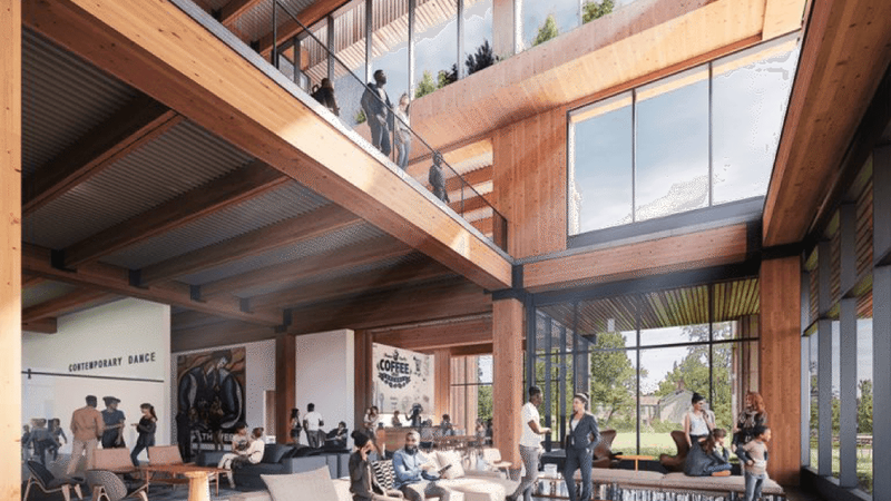 14 interior lobby mass timber credit S9 Architecture and Vocon 768x576